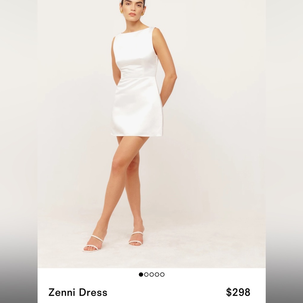 Reformation white mini dress